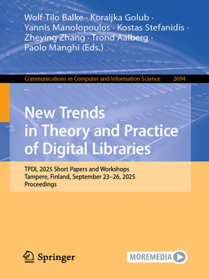 cover image of New Trends in Theory and Practice of Digital Libraries